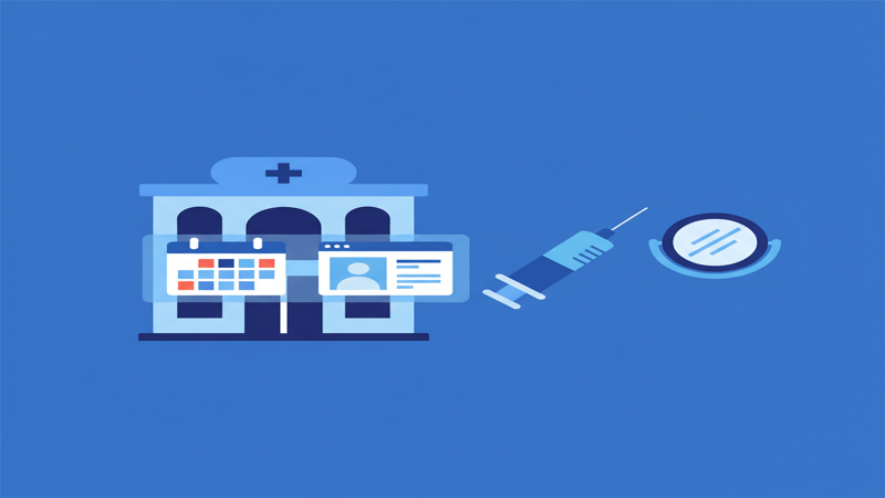 Ilustración sobre gestión digital para clínicas de estética