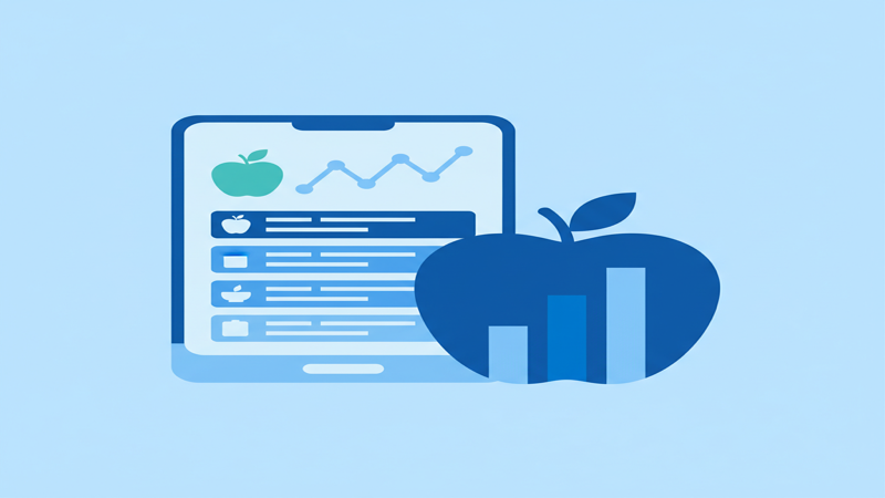 Ilustración de software para nutricionistas